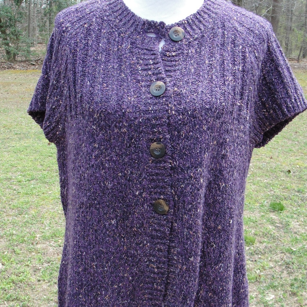 Charter Club Button Front Short Sleeve Cardigan